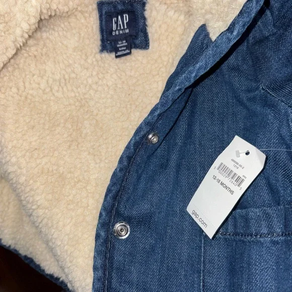 GAP Denim Jacket with Bear Ears and Cozy Lining *NWT*